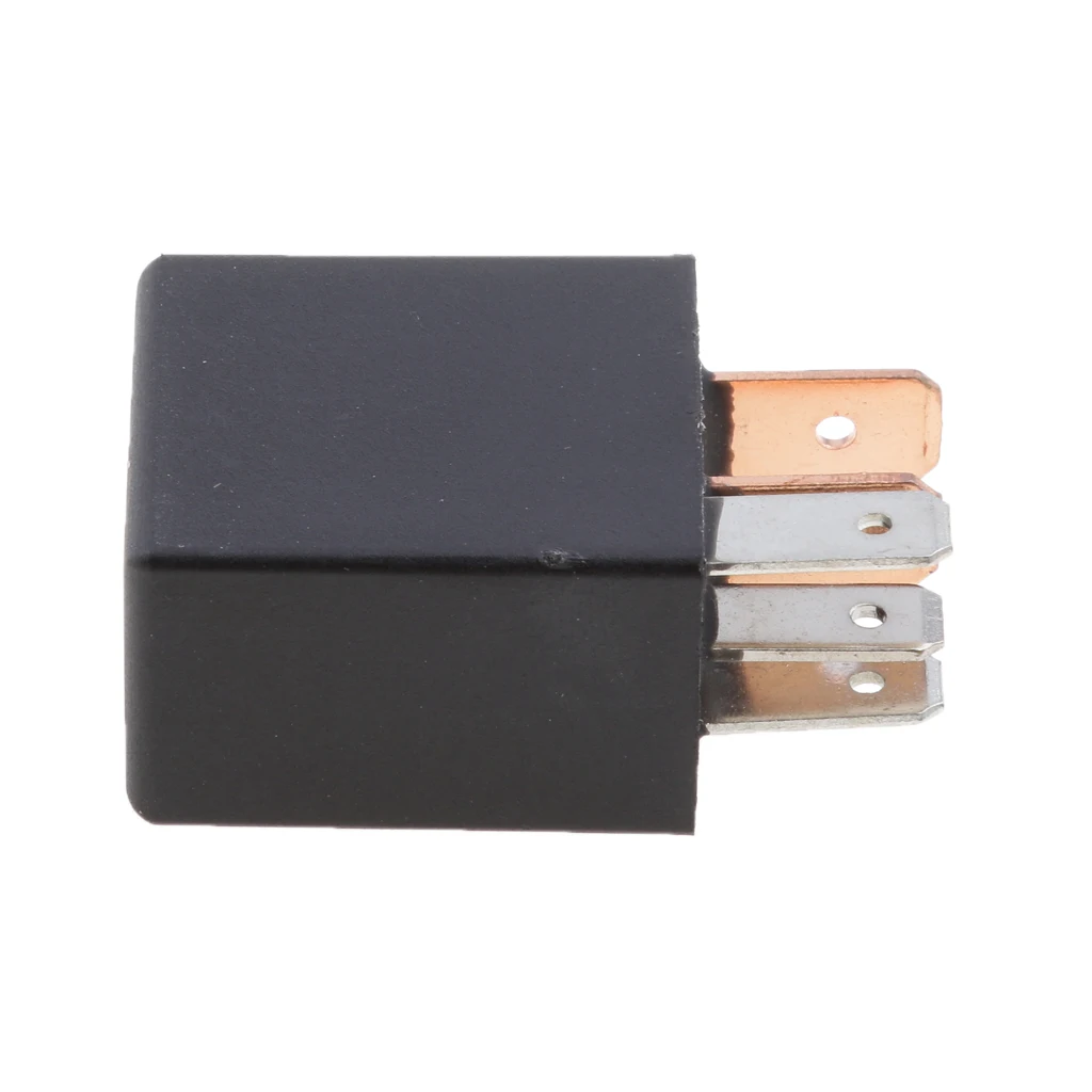 5pcs 30A Automotive Car Electronic Alarm Light Air Horn Fan Micro Relay Switch 12V 5-Pin Relay Terminal Connector Black 