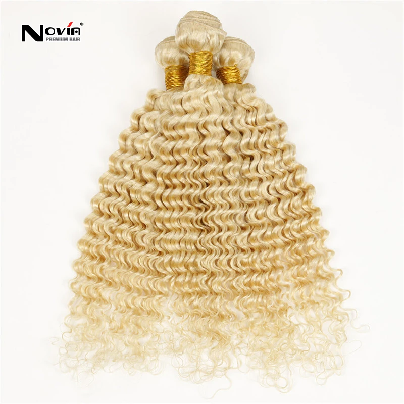 

Mongolian Afro Kinky Curly Virgin Hair Bohemian Virgin Curly Hair 613 Blonde Hair Deep Curl 3pcs lot 7A the same as Taylor Swift