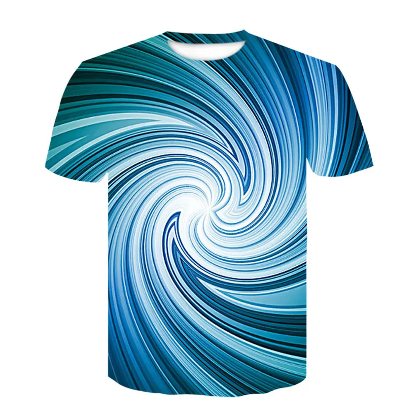 Dizzy 3d печать Vertigo гипнотическая красочная печать смешной короткий рукав Футболка мужская повседневная модная футболка camisa masculina