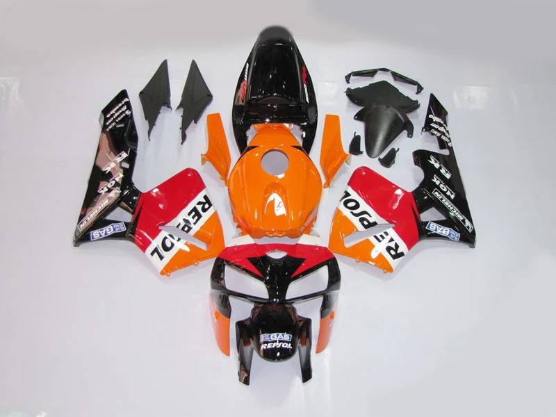 Комплект обтекателей под давлением для Honda CBR600RR 05 06 комплект оранжево черных