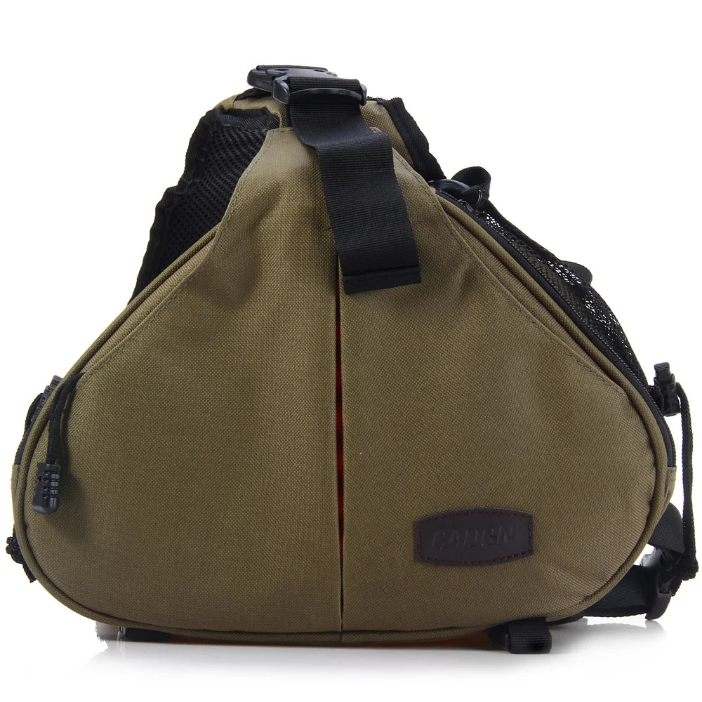

Caden K1 Nylon Waterproof Travel Small DSLR Shoulder Camera Bag with Rain Cover Triangle Sling Bag for Sony Nikon Canon