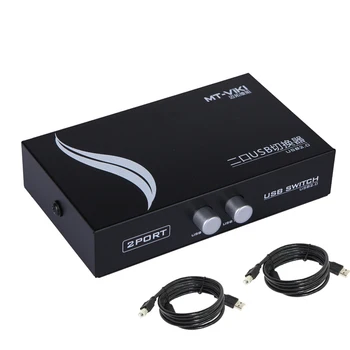 

MT-VIKI USB2.0 Sharing Device Switch Switcher Adapter Box For PC Scanner Printer 2 Ports 2 wiring lines MT-1A2BCF