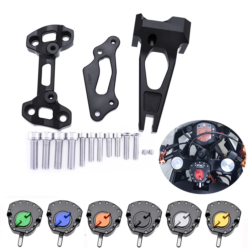 

CNC Motorcycle Steering Damper Stabilizer Shock Absorber Kits for Yamaha MT09 mt-09 Street Rally FZ09 2014 2015 2016 2017 2018