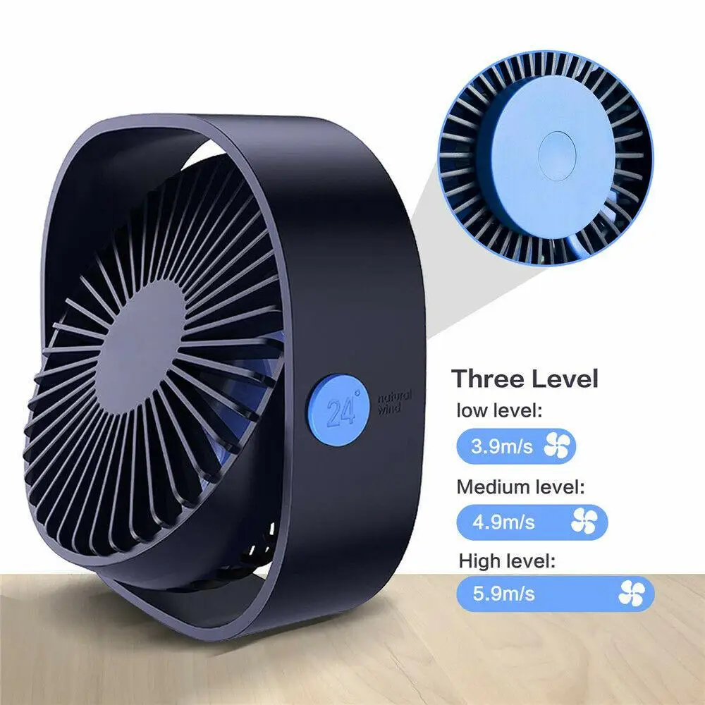 

2019 New Gadget DSstyles 360° Mini Cooling USB Fan Portable USB Desktop Fan 3 Speed for Office Cooling Mini Fan Car Home
