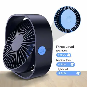 

TWISTER.CK New Gadget DSstyles 360° Mini Cooling USB Fan Portable USB Desktop Fan 3 Speed for Office Cooling Mini Fan Car Home