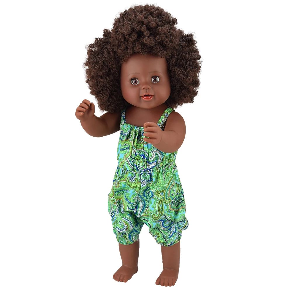 Yard 17inch African Black Baby Dolls Reborn Boneca Rapunzel