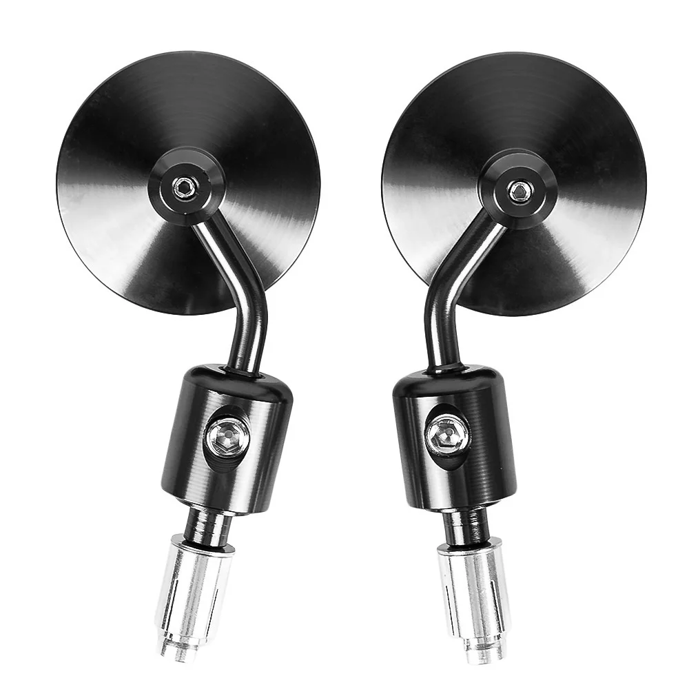 

Motorcycle CNC Aluminum Rear View 3" Handle Bar End 7/8" Mirrors Round Fits Most Harley Davidsons,Suzuki,Honda,Kawasaki ,Touring