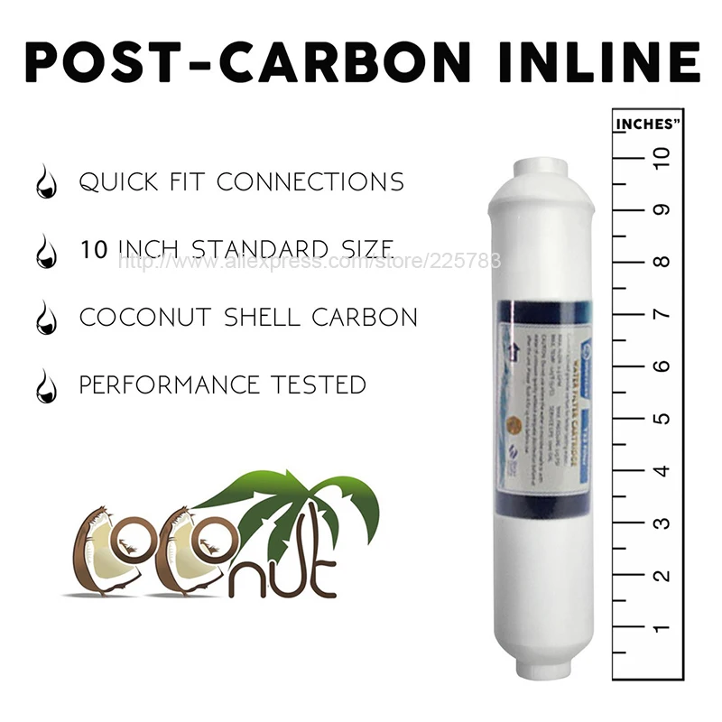 10 Cal T33 z 2 sztuk montaż oczyszczania wody INLINE kokosowego węgla Post wody filtr 5 mikronów filtr węglowy do odwróconej osmozy 3 10 Cal T33 z 2 sztuk montaż oczyszczania wody INLINE kokosowego węgla Post wody filtr 5 mikronów filtr węglowy do odwróconej osmozy 3