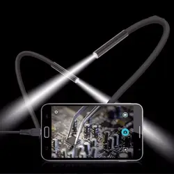 1 м мм 5,5 м/7 мм объектив USB эндоскопа камера водостойкий гибкий провод змеиная трубка Инспекция бороскоп для OTG совместимых телефонов Android