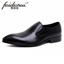 Классический итальянский Стиль Пояса из натуральной кожи Для Мужчин's Лоферы для женщин острый носок без шнуровки ручной работы мужская обувь удобная повседневная обувь ymx174