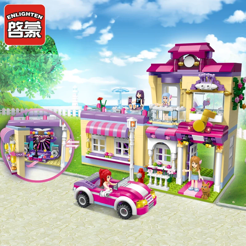 

City Town Star Training Center 734pcs Educational Building Blocks Toys Compatible DIY Bricks Girls Friends For Children Gifts