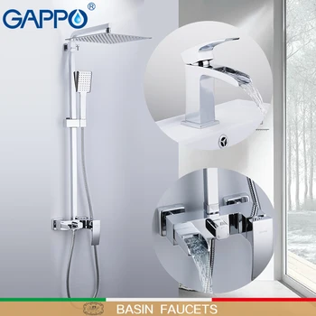 

GAPPO Basin Faucets shower faucet brass wall bathroom faucet mixer chrome polished taps deck mounted basin sink faucet