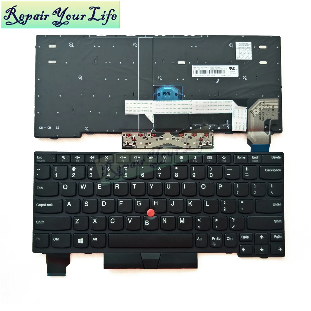 Ремонт вашей жизни Клавиатура для ноутбука lenovo для IBM X280 США с черной рамкой и черным точками; SN20P33430