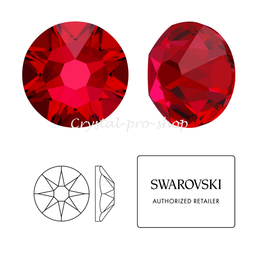 Новинка 2019 20 элементов Swarovski Scarlet (276) ss14 (3 5 3 6) мм (без горячей фиксации) красные