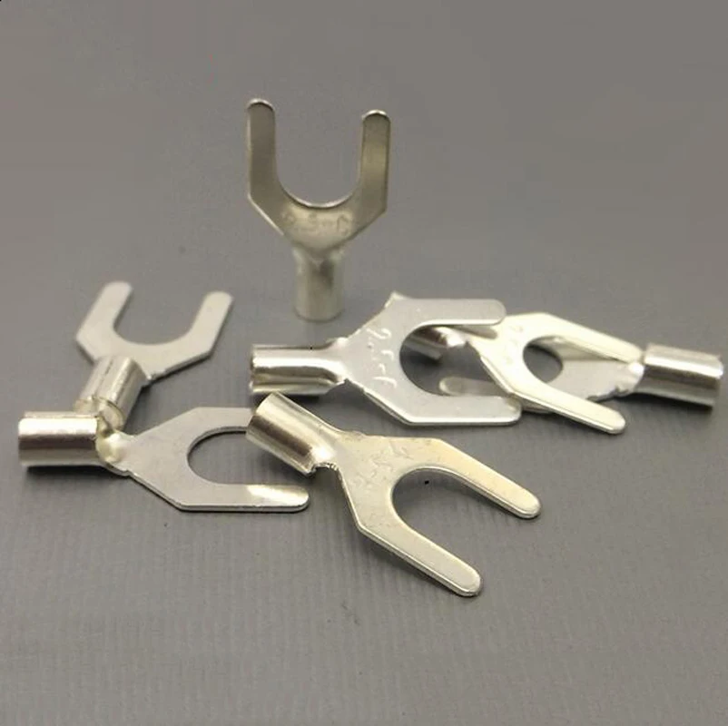 Fork shaped Cold pressed Terminal Bare Terminal UT2.5 6Y shaped Wiring