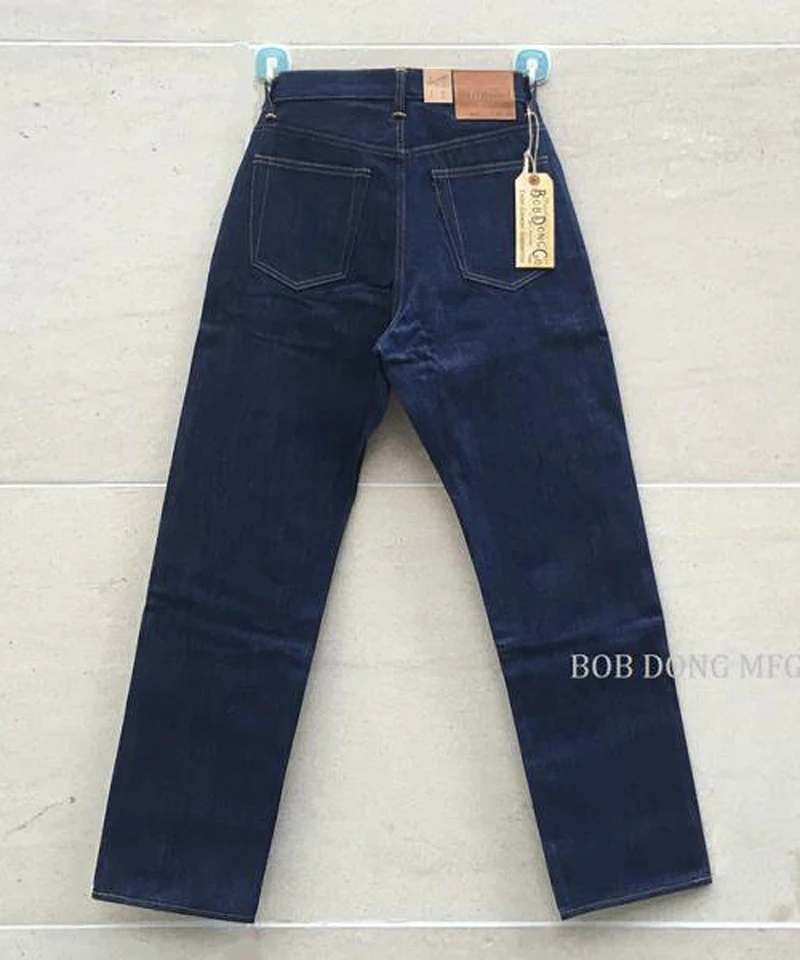 2018 Bob Dong 14 5 oz прямые джинсы винтажные Selvage джинсовые брюки для мужчин размера