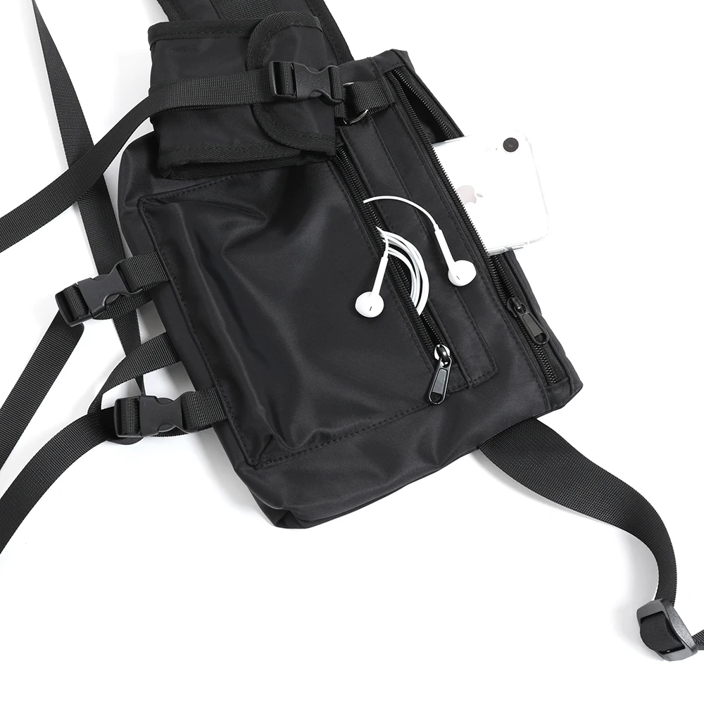 Тактическая нагрудная сумка для мужчин, сумка мессенджеры, модные Функциональные мужские сумки через плечо, тактическая уличная одежда длиной до бедер, сумки Канье на пояс