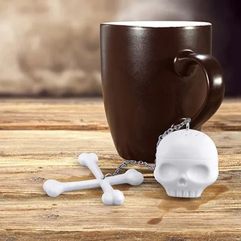 

Vtete 1 pc Originality infusor calavera tea infuser tea steeper silicones Portable Strainer Teapot Set Tools F206
