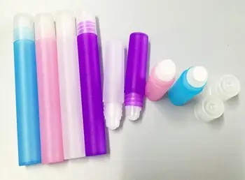 

100pcs/lot 3ml 5ml 8ml 10ml Essential Oil Roller Bottles with plastic Balls Aromatherapy Perfumes Lip Balms Roll On Bottle