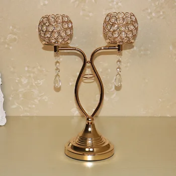 

European creative fashion metal candlestick wedding props decoration hotel supplies electroplating gold candlestick orname 10pcs
