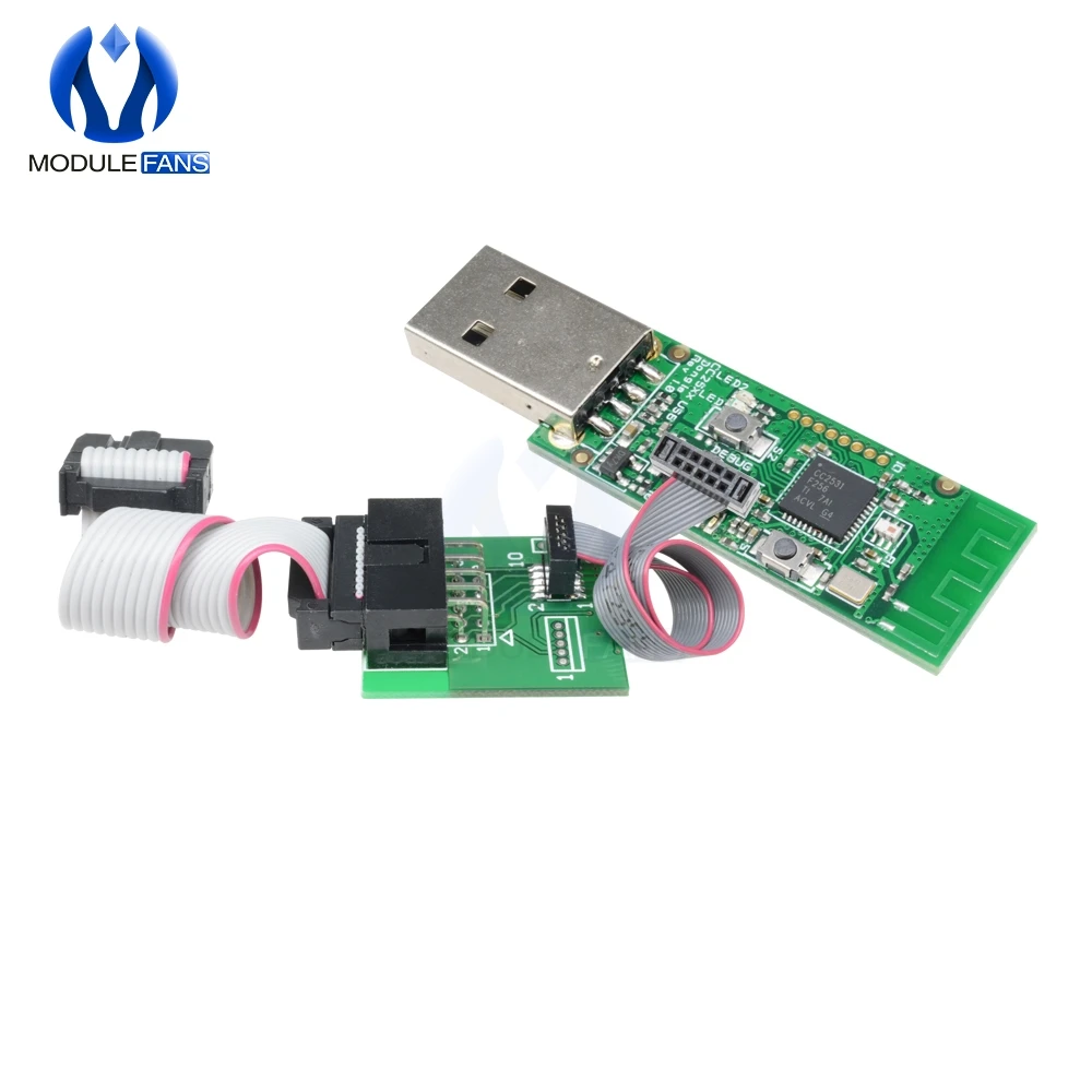 1 комплект CC2531 Zigbee эмулятор CC-Debugger USB программист CC2531 CC2540 анализатор Bluetooth модуль wth разъем кабель загрузчика