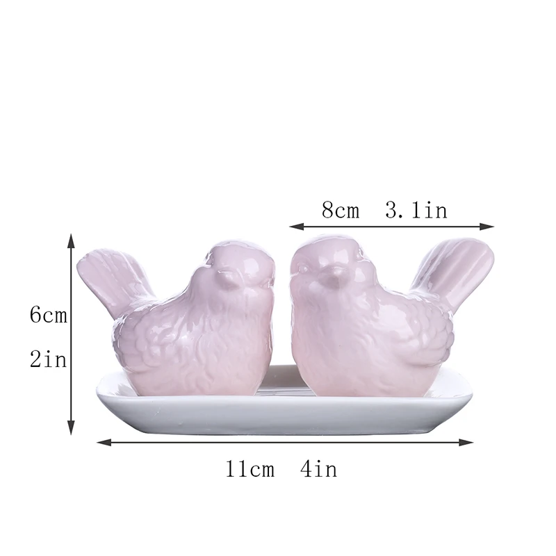 H& D набор из 2 Милых птиц шейкер для соли и перца набор керамических шейкеров для приправ столешница кухонный Декор Аксессуары