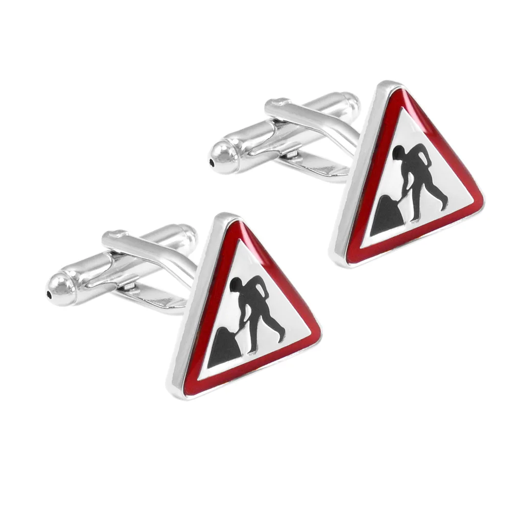 Fashion Road Work Design Triangle Cufflinks for Mens Shirt  Brand Fashion Brass Cuffs link Button High Quality Luxury Wedding 