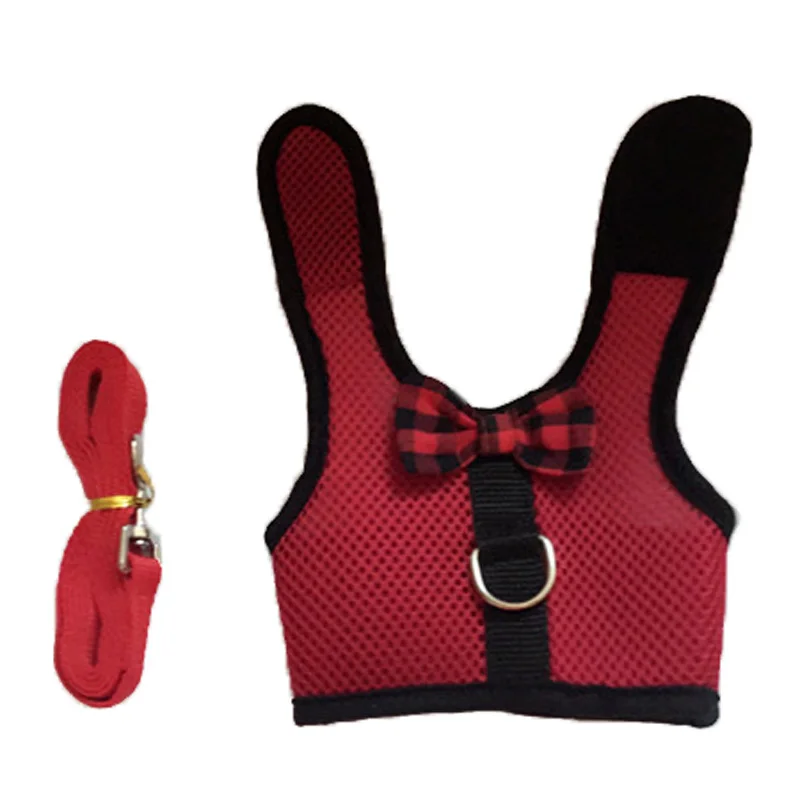 

4 Colors Hamster Rabbit Harness And Leash Set Ferret Guinea Pig Small Animal Pet Walk Lead S/M/L 35