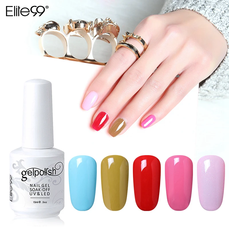

Elite99 15ml Nail Gel Polish Soak Off UV LED Gel Nail Polish UV Gel Vanishes Lacquer Long Lasting Nail Art DIY manicure