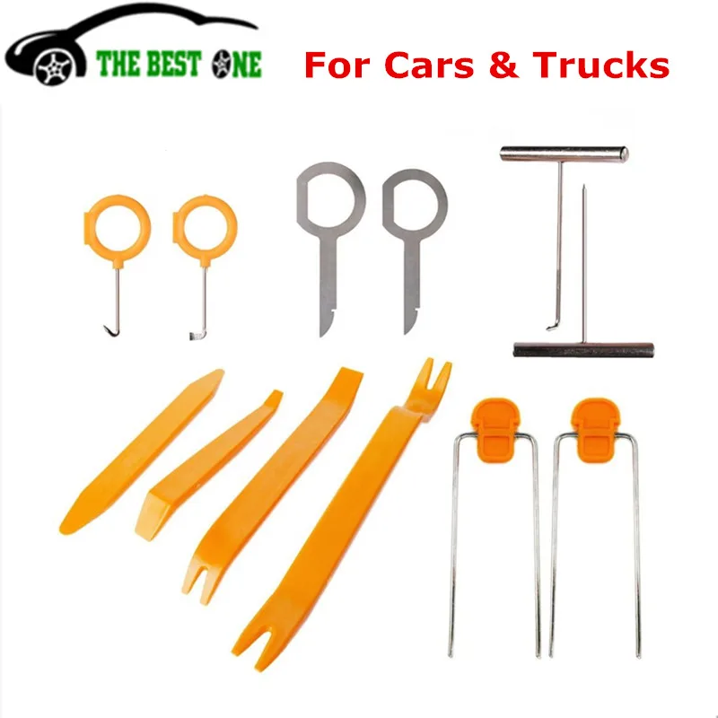 Professional Plastic Auto Repairing Tools Car Radio Door Clip Panel Trim Dash Audio Removal Installer Pry 12 Pcs/Set Refit Kit |