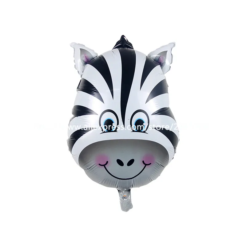 50 шт. большой размер воздушный шар в форме животного тигр, Лев, обезьяна, Зебра, олень и корова голова гелиевая фольга Воздушные шары на день рождения тема Вечерние - Цвет: White