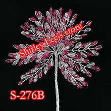 Горячая распродажа! 48 X прозрачная и фуксия акриловая пшеничная ветка(S-276B), любое украшение события и т. д