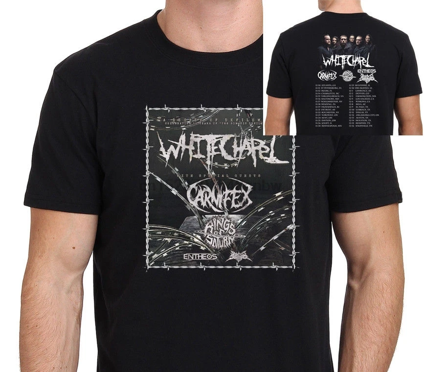 Белая часовня и amp Carnifex Heavy Metal Tour 2017 Мужская футболка Размер S-M-L-XL-XXL | одежда