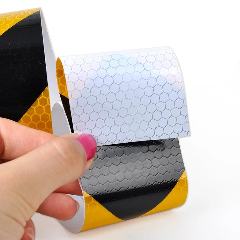 5cm*300cm Arrow Reflective Tape Safety Caution Warning Reflective Adhesive Tape Sticker For Truck Motorcycle Bicycle Car Styling