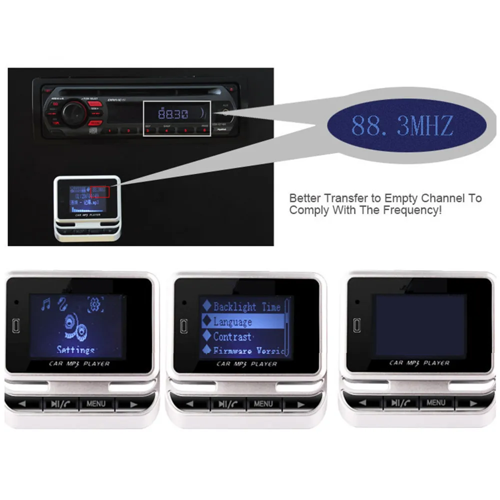 Wireless Bluetooth Car FM Transmitter Radio Bluetooth Handsfree Car Kit MP3 Music Player USB Charger