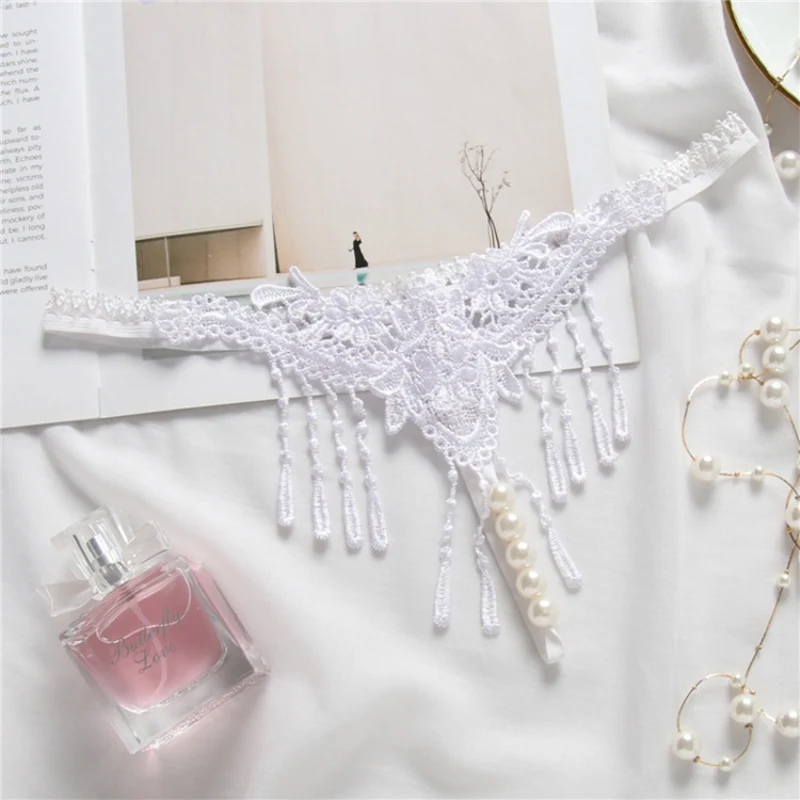 T-back Underwear Women Sexy Panties Thong And G Strings Female Panties For Sex Tassel Briefs Erotic Women With Pearl (11)