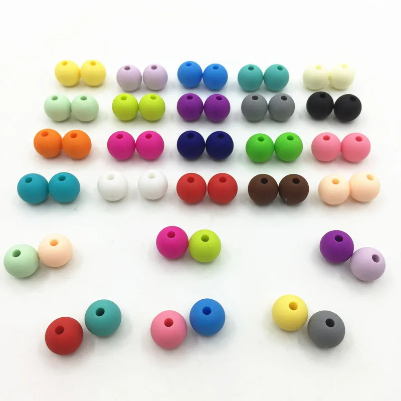 Новые силиконовые бусины для прорезывания зубов 10 мм мульти 100 шт. жевательные