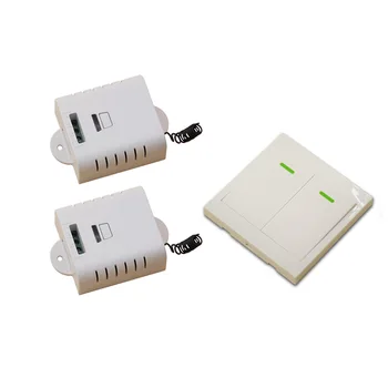 

Free Shipping AC85V 110V 220V 250V 1CH RF Wireless Remote Control Switch System 315/433 MHZ 1 Transmitter and 2 Receiver