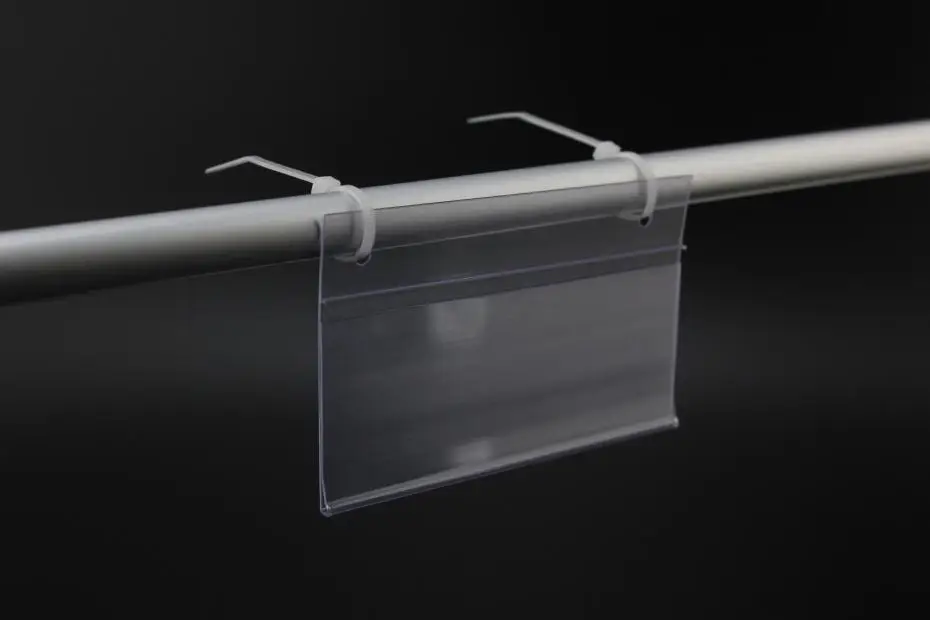 Wire Basket Price Talker Data Strip Pipe Lock Double Loop Hanging Label