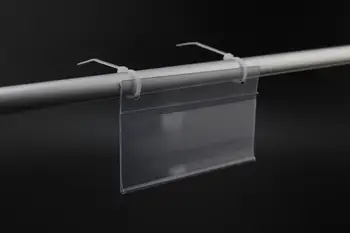 

Wire Basket Price Talker Data Strip Pipe Lock Double Loop Hanging Label Tag Holder Plastic Scan Frame Name Card Case Price Sign