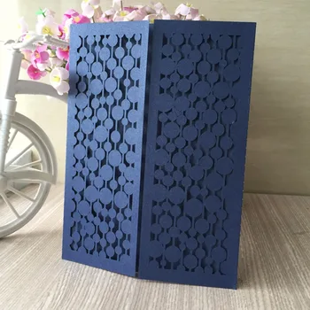 

30pcs/lot Laser Cut Pearlized Paper Craft decoration Beautiful pretty design Latest wedding invitation cards Place Card QJ-24