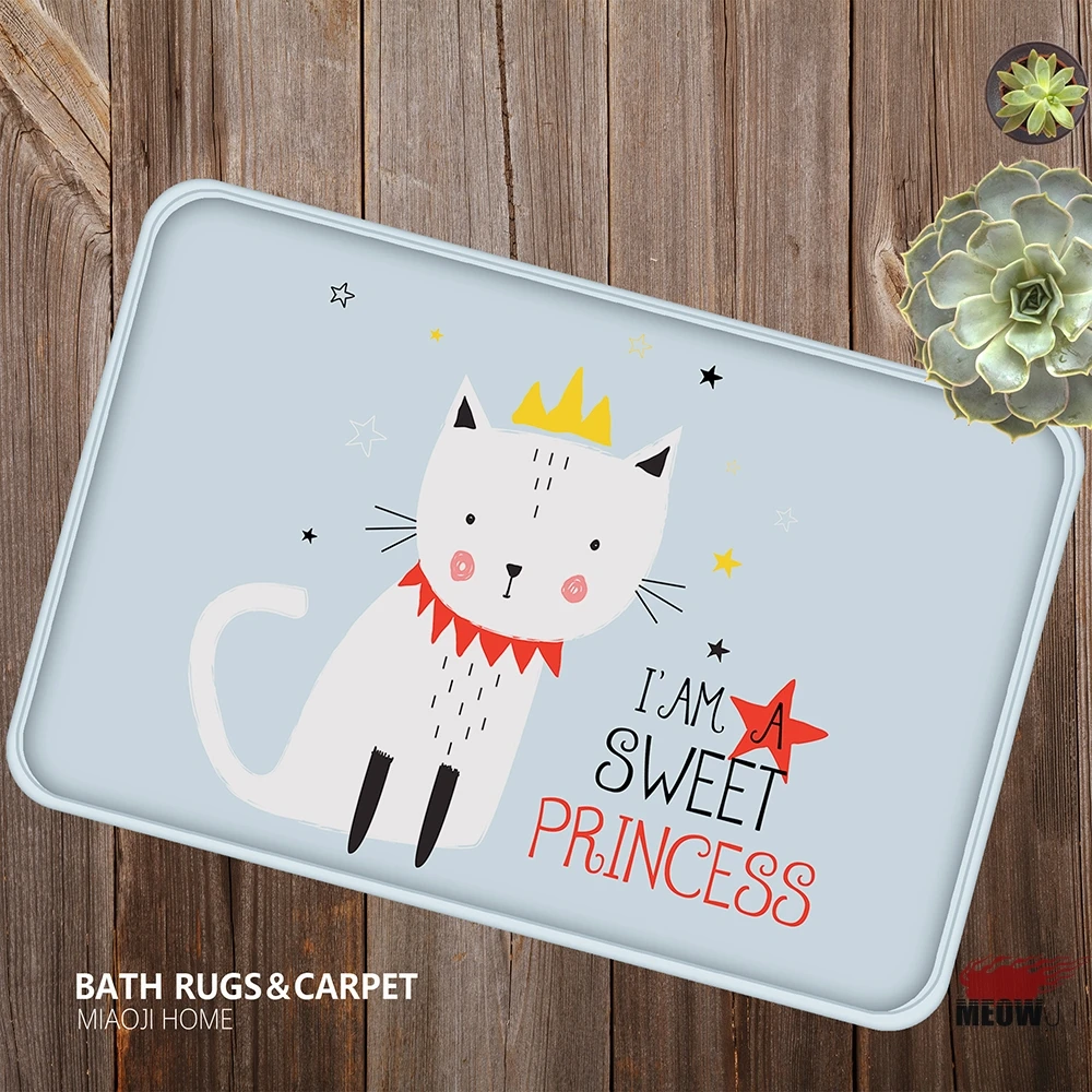 [MIAOJI] Милая девочка из мультфильма маленькая принцесса мягкий коврик для ванной влагопоглощающий коврик нескользящий 40x60 см