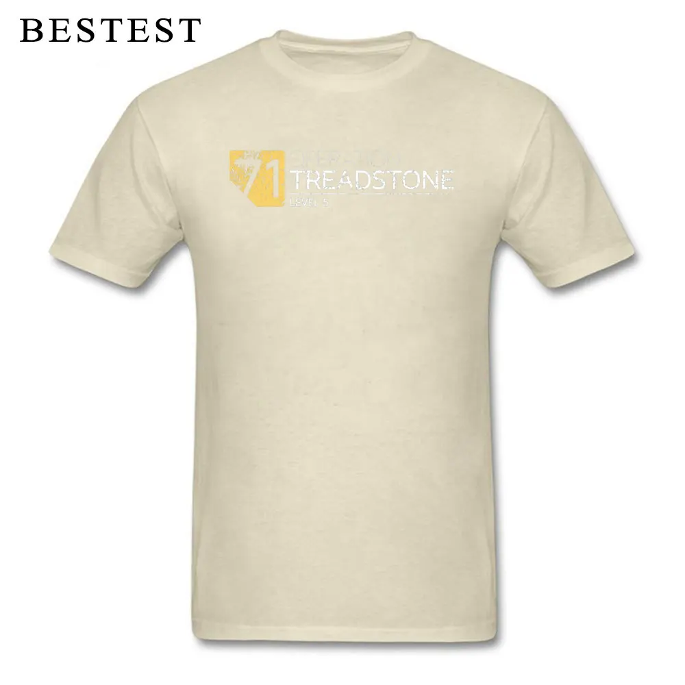 Operation Treadstone 6065 Tops & Tees Plain Round Collar Design Short Sleeve Pure Cotton Men Top T-shirts Hip hop Tee-Shirts Operation Treadstone 6065 beige