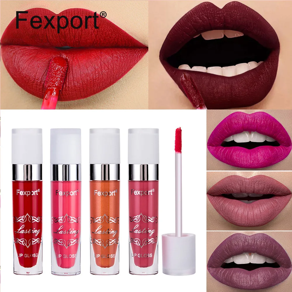 

Fexport 12-color lip gloss F6102 is not easy to stain the cup. Waterproof and durable liquid lipstick