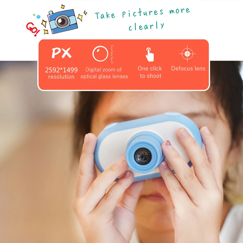 Full HD 1080P Portable Digital Video Camera 1.5 Inch LCD Screen Mini Toy Camera DSLR Camera Children Kids Digital Camcorder Gift