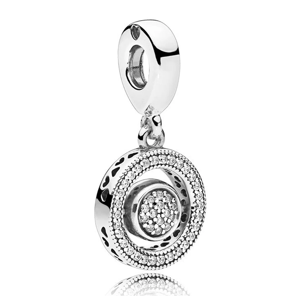 

Spinning Signature Dangle Charm Beads 100% Real 925 Sterling Silver Charm Beads Fit Original Bracelet Diy Jewelry