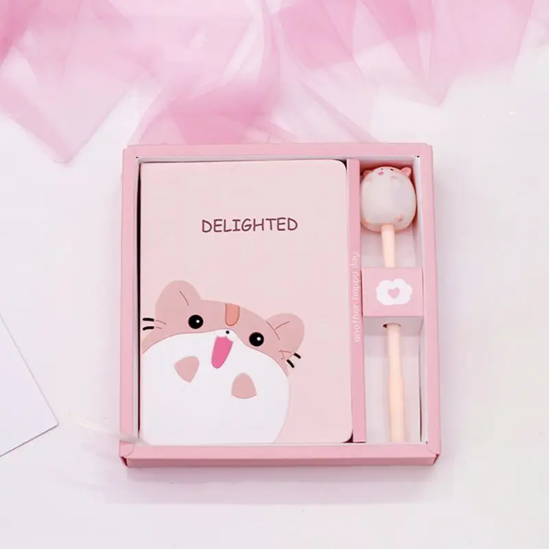 Kawaii Mouse записная книжка ежедневный журнал книга с ручкой набор канцелярских