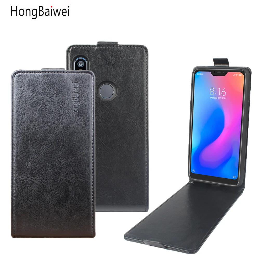 

HongBaiwei for Xiaomi Redmi Note 6 Pro Case Leather Cover Luxury Flip Case for Xiaomi Redmi Note 6 Pro Magnetic Protective Shell