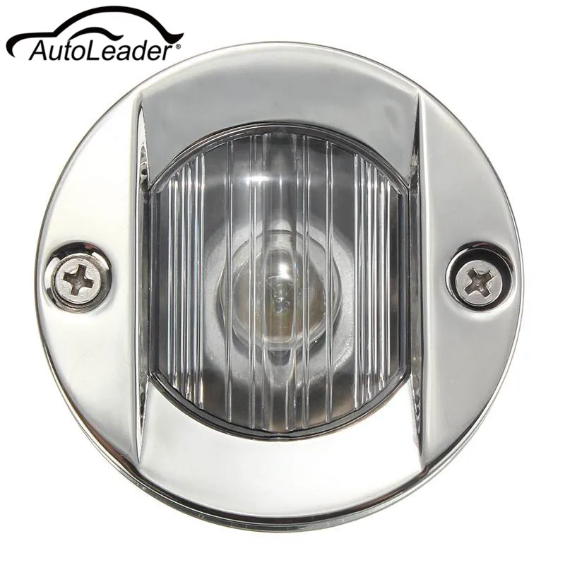 

Autoleader 12V LED Round Marine Boat Transom Stainless Steel Transom Boat Navigation Light BA15d 8W 16LM Waterproof Warm White