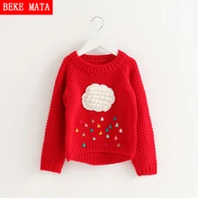 BEKE MATA Baby Sweater Girls Clothes Spring 2017 Cotton Long Sleeve Cartoon Rain Warm Sweaters For Children's